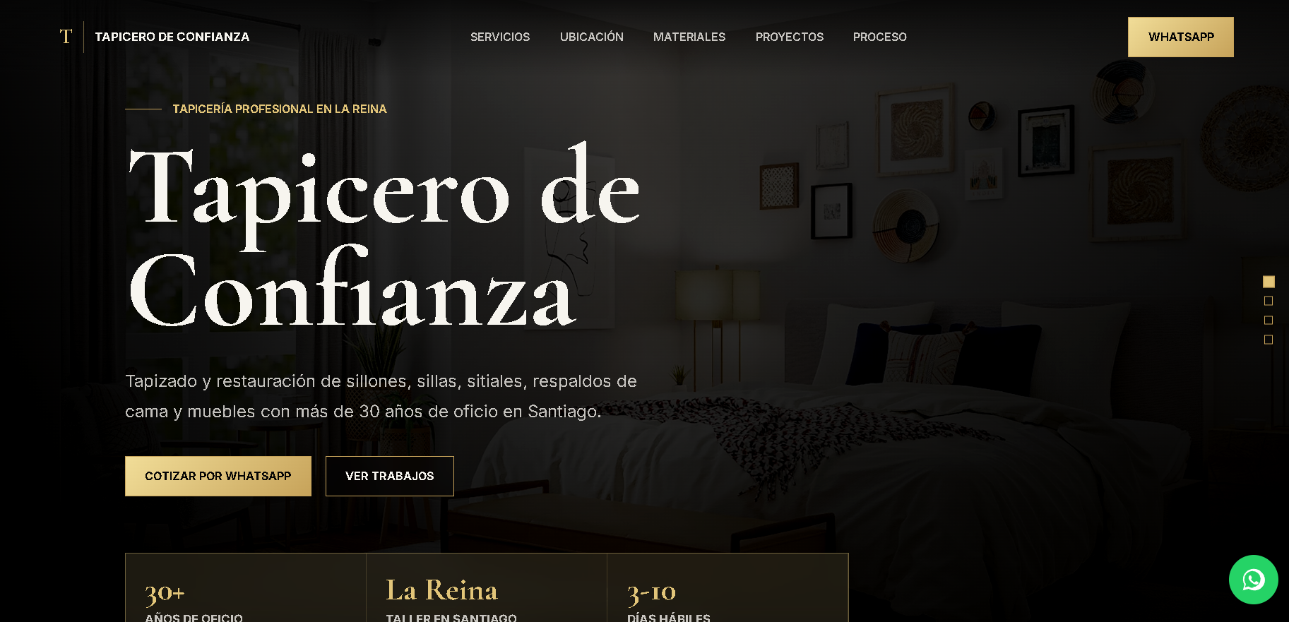 Pantallazo del proyecto Tapicero de Confianza