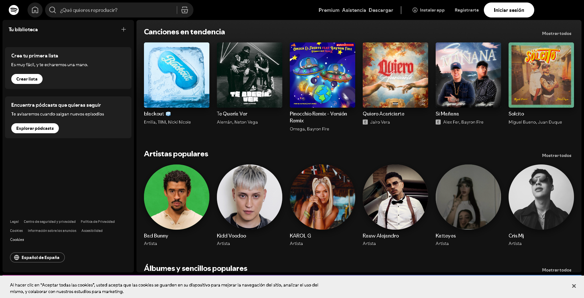 Concepto visual inspirado en Spotify