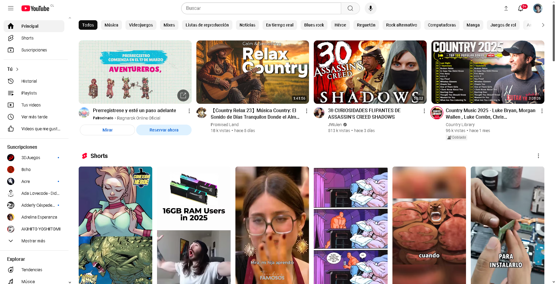 Concepto visual inspirado en YouTube